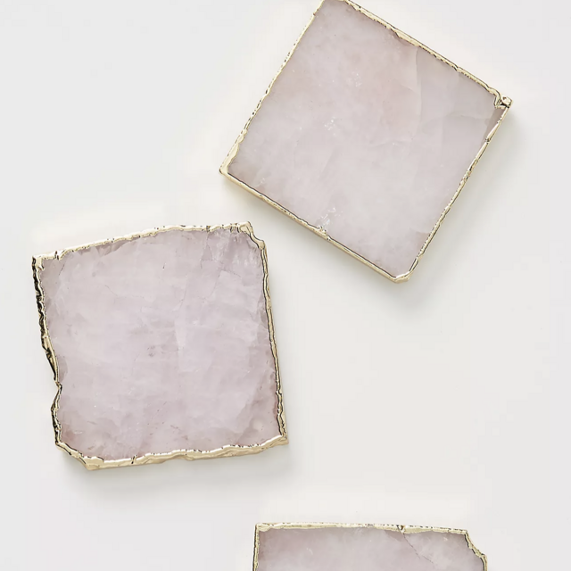 Rose Quartz Coasters-Set of 6/Anthropologie
