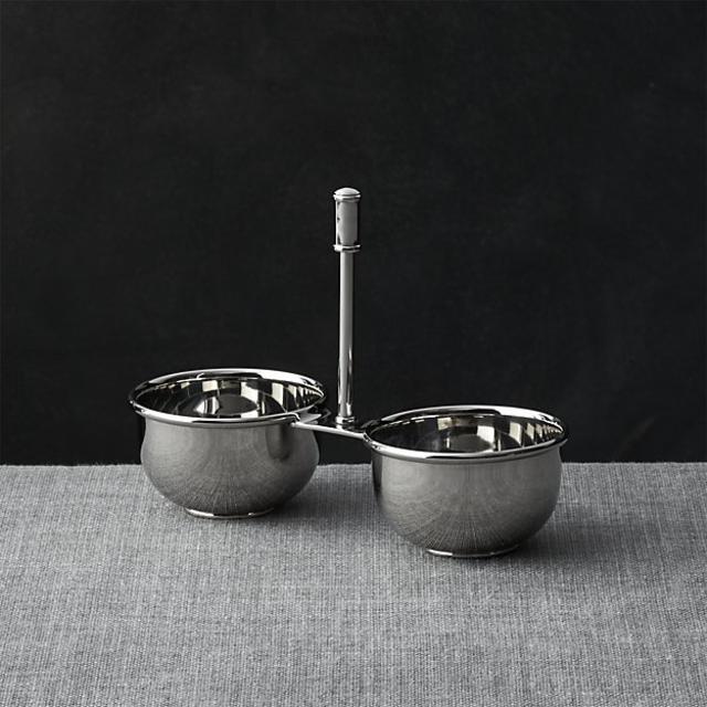 Easton 2-Part Stainless Steel Server