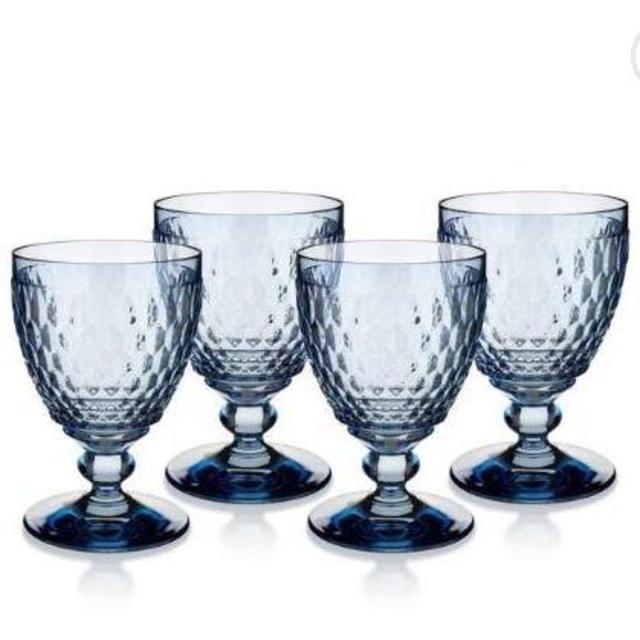 Villeroy & Boch® Boston 14 oz. Wine Goblets, Blue (Set of 4)
