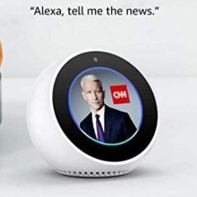 Echo Spot - Smart Alarm Clock with Alexa - White
