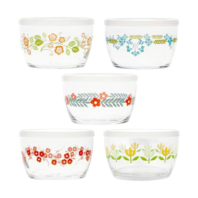 Vintage-Style Floral Storage Bowls
