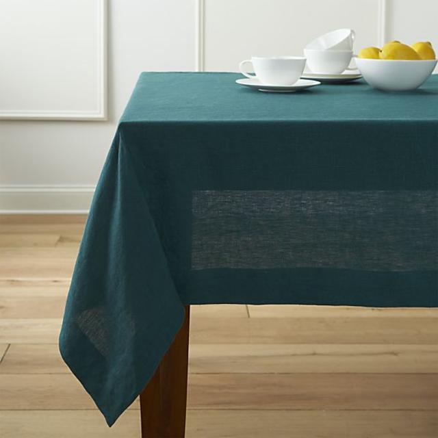 Helena Peacock Linen Tablecloth