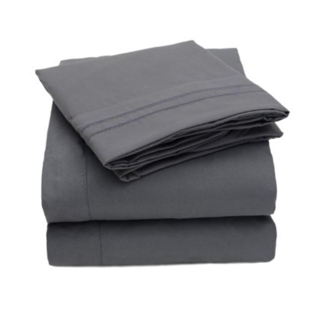 1500 Thread Count 4pc Bed Sheet Set Egyptian Quality Deep Pocket - California King, Gray