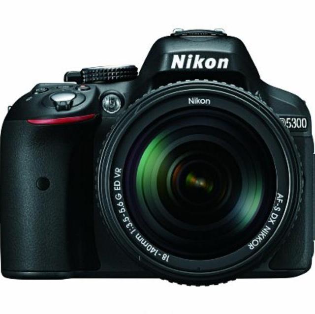 Nikon D5300 24.2 MP CMOS Digital SLR Camera with 18-140mm f/3.5-5.6G ED VR AF-S DX NIKKOR Zoom Lens (Black)