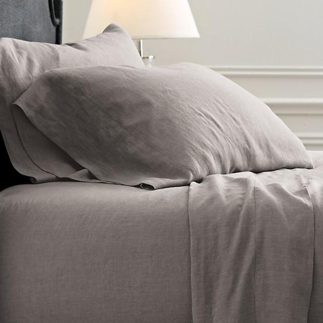 Stonewashed Belgian Linen Sheet Set - COLOR : MIST