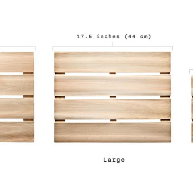 Japanese Cypress Wood Bath Mat