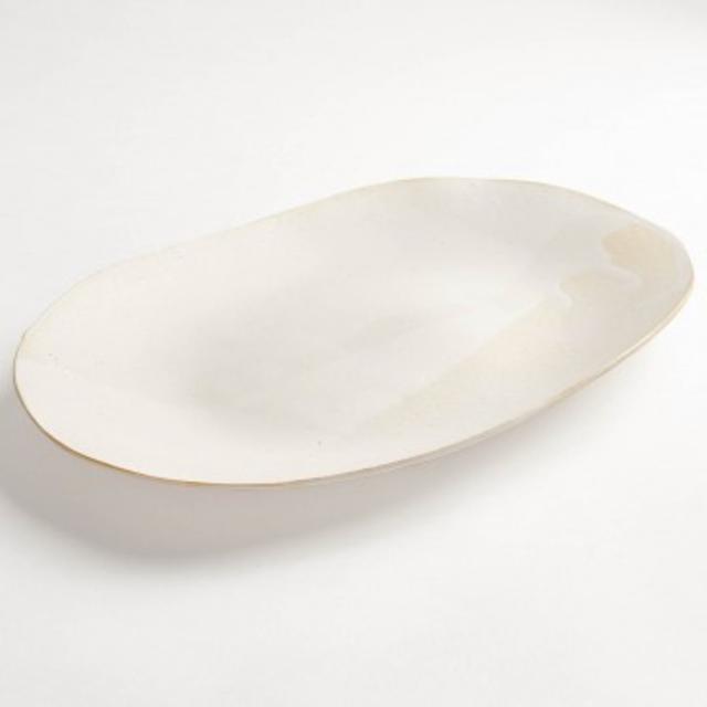 Jan Burtz White Medium Oval Platter