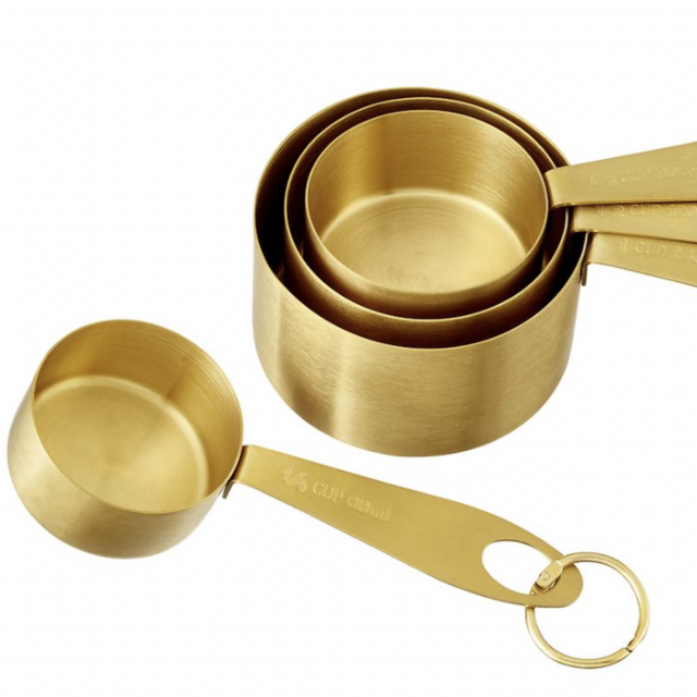 The Container Store Stainless Measuring Cups Gold Set of 4