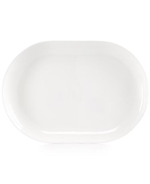 White Serveware, Bone China Deep Oval Platter