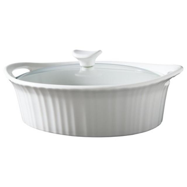 CorningWare 2 1/2 Quart Ceramic Casserole - White