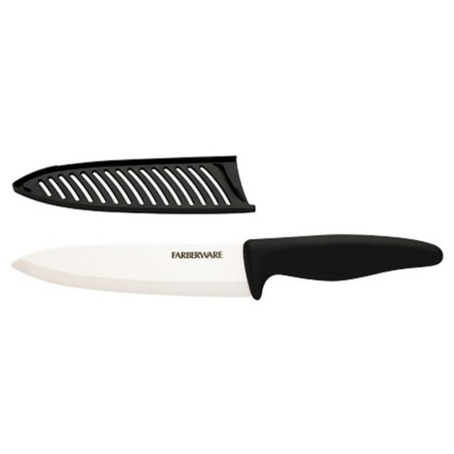 Farberware Ceramic Chef Knife with Blade Cover - 6"