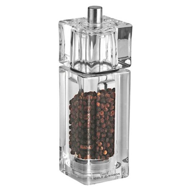 Cole & Mason Square Acrylic Pepper Grinder
