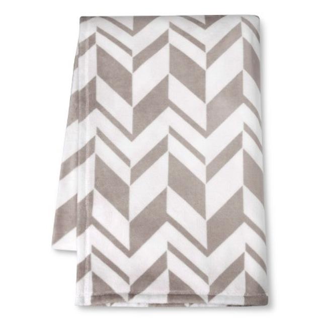 Room Essentials™ Micromink Printed Blanket - Grey (Twin)