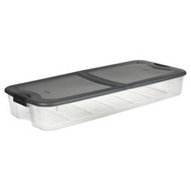 Sterilite® Ultra™ 74 Qt Clear Underbed Storage Tote - Clear with Gray Lid