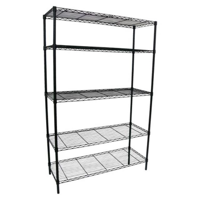 Adjustable 5-Tier Wire Wide Shelving Unit - Black - Room Essentials™