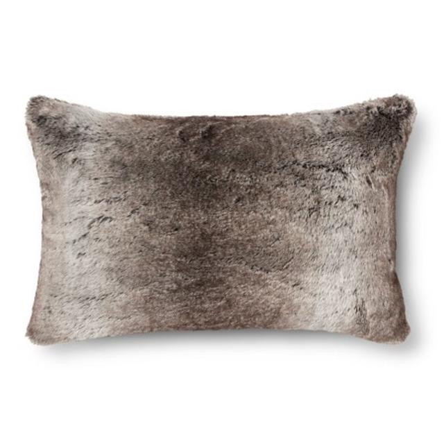 Fur Oblong Pillow - Brown - Fieldcrest™