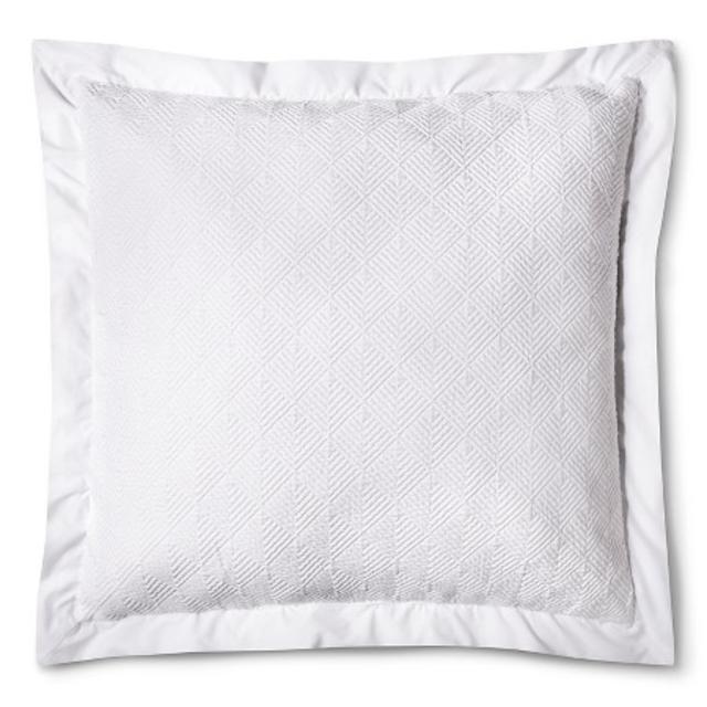 Matelasse Euro Pillow - White - Fieldcrest™