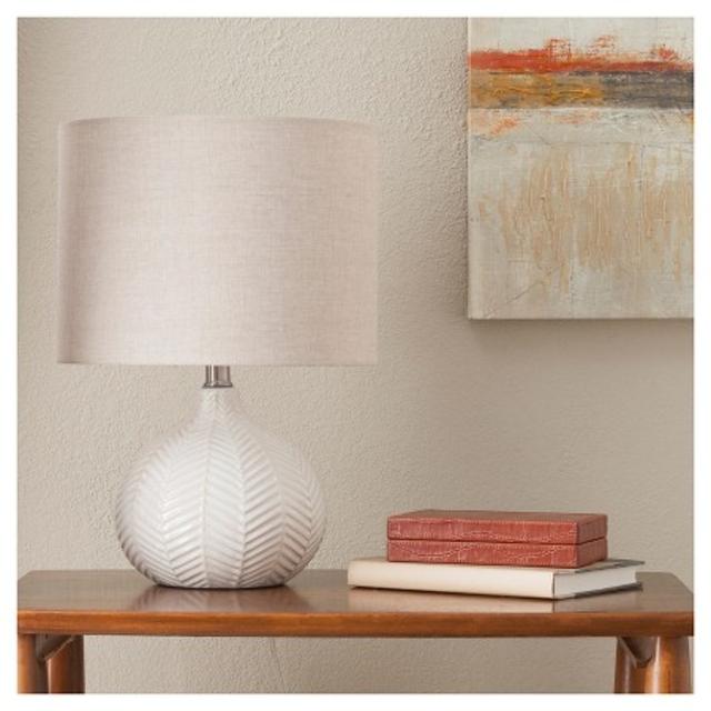 Herringbone Ceramic Table Lamp - Cream - Threshold™