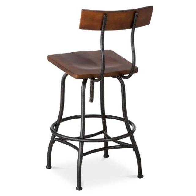 Industrial Adjustable Barstool Metal/Bronze - Threshold™