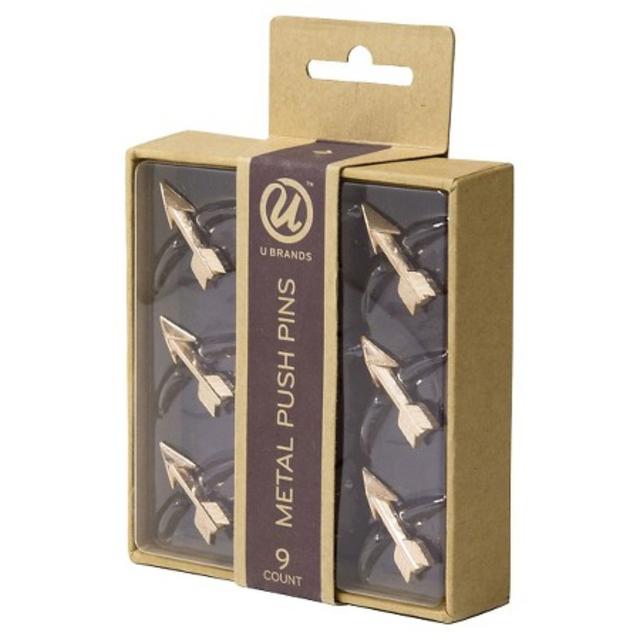 Ubrands Metal Arrow Push Pins - 9ct