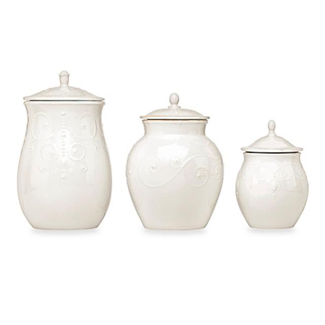 Lenox® French Perle™ 3-Piece Canister Set in White