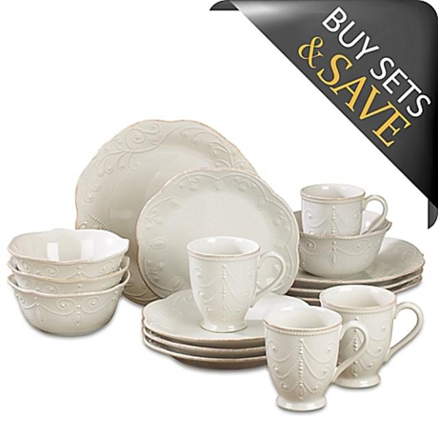 Lenox® French Perle™ 16-Piece Dinnerware Set in White