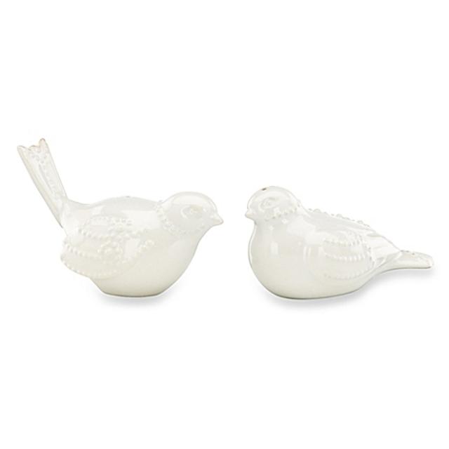 Lenox® French Perle Bird Salt and Pepper Shakers in White