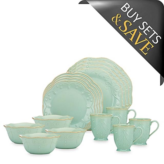 Lenox® French Perle™ 16-Piece Dinnerware Set in Blue