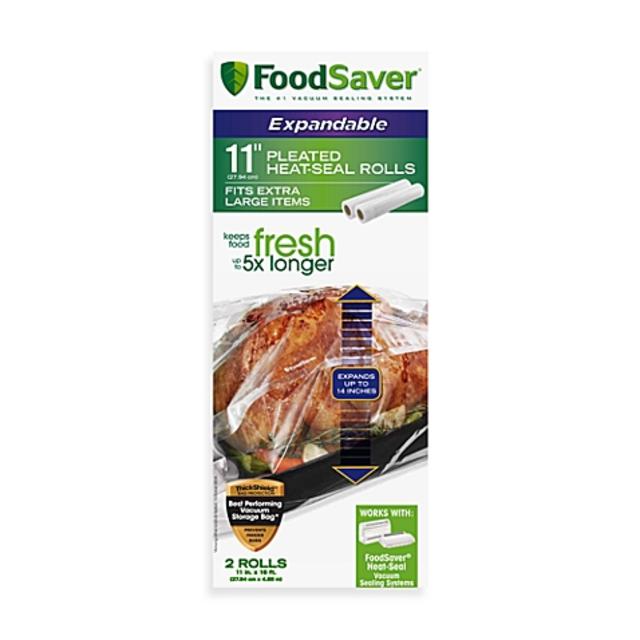 FoodSaver® 11-Inch Expandable Pleated Heat-Seal Rolls (2-Roll Pack)
