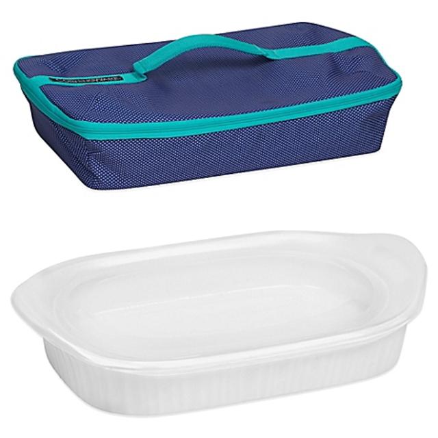 CorningWare® French White® 3 qt. Baking Dish with Lid and Portable Case