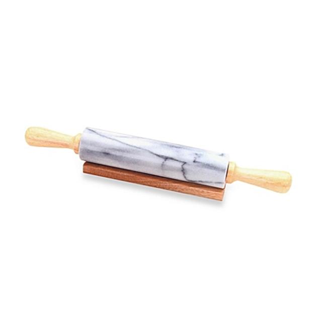 Deluxe Marble Rolling Pin in White