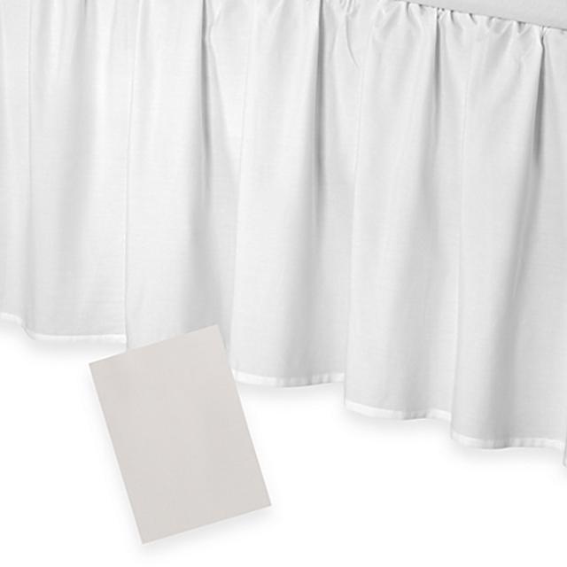 smoothweave™ 18-Inch Ruffled King Bed Skirt in White