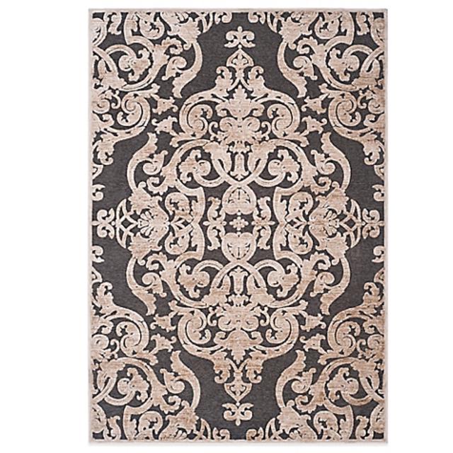 Safavieh Paradise Collection Venetian Damask 5-Foot 3-Inch x 7-Foot 6-Inch Rug in Stone Anthracite