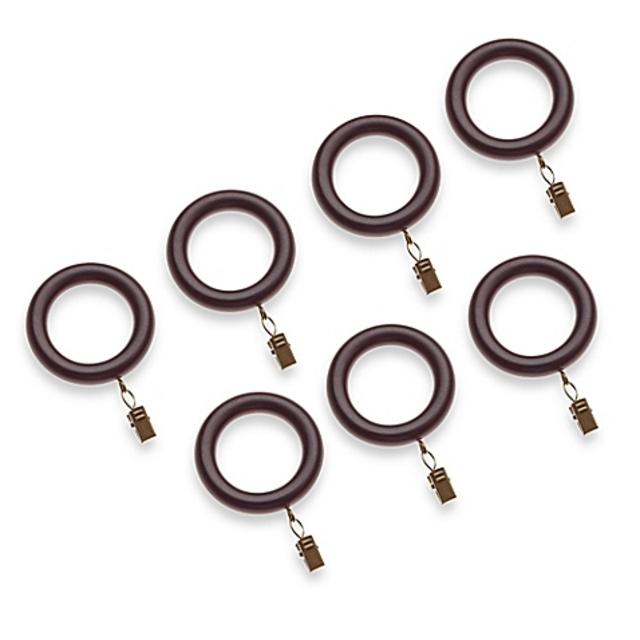Cambria® Classic Wood Clip Rings in Cherry (Set of 7)