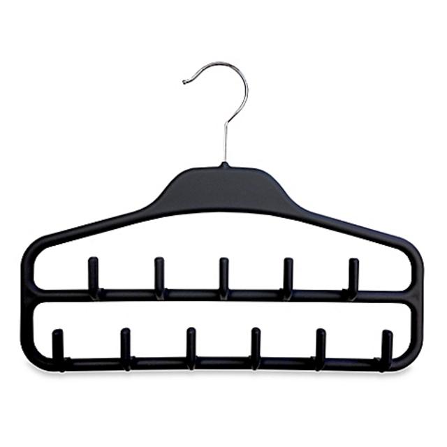 2-Pack Rubber Matte Belt Hanger in Black