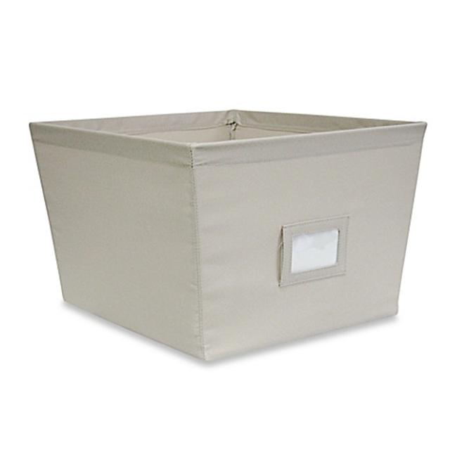 Large Canvas Storage Bin in Pumice