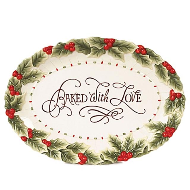 Fitz and Floyd® "Baked with Love" Oval Cookie Platter