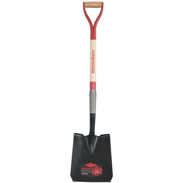 Razor-Back   23.5 in. Wood D-Handle Square Point Shovel