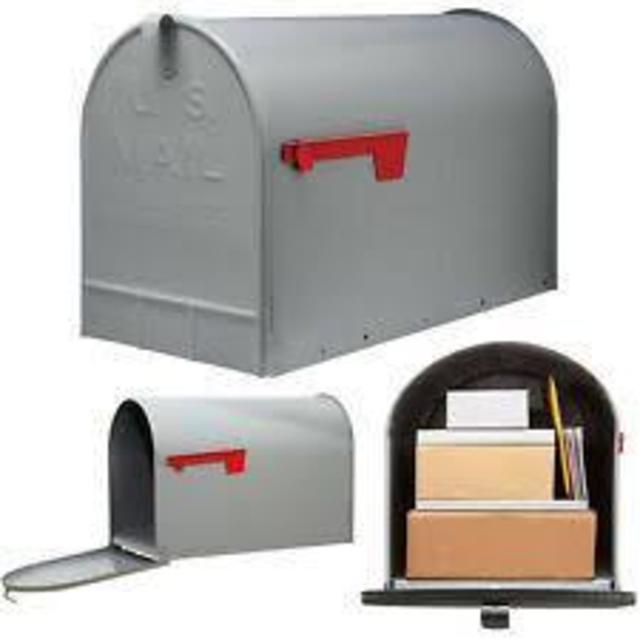 Gibraltar Stanley  (ST200000) Post Mount Jumbo Mailbox, Galvanized Steel - Silver Gray