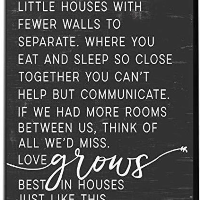 Kindred Hearts 12"x18" Love Grows Best in Little Houses Canvas Art