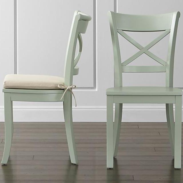 Vintner Mint Wood Dining Chair and Cushioned