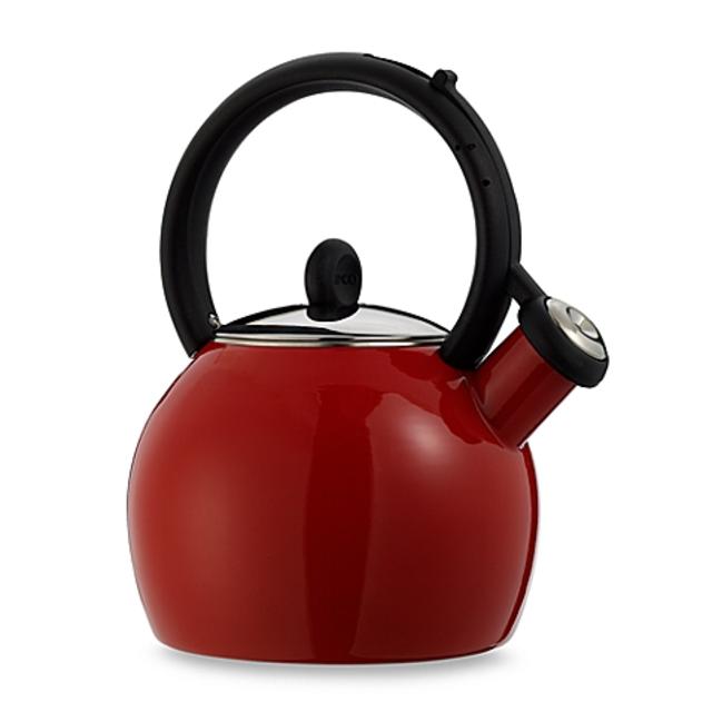 Copco Vienna Red Porcelain Enamel Tea Kettle