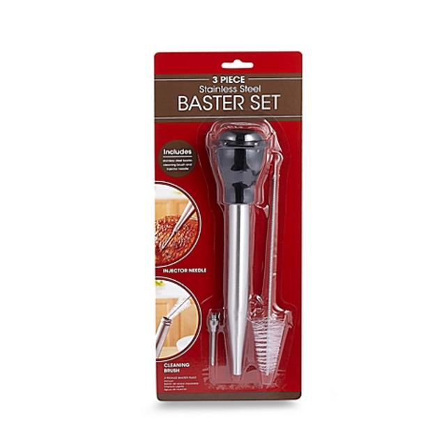 3-Piece Stainless Steel Baster Set