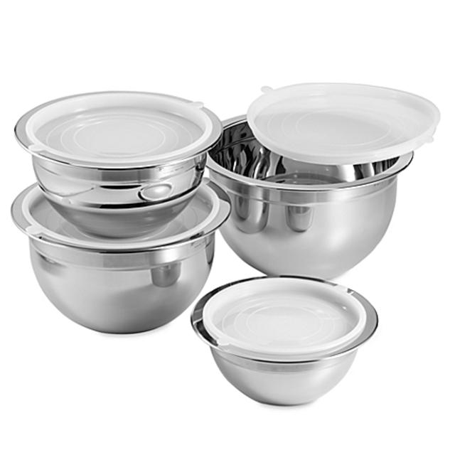 Oggi™ Professional Grade 4-Piece Mixing Bowl Set in Stainless Steel