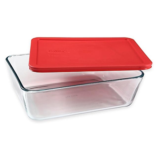Pyrex® Storage Plus 11-Cup Rectangular Glass Bowl with Cover
