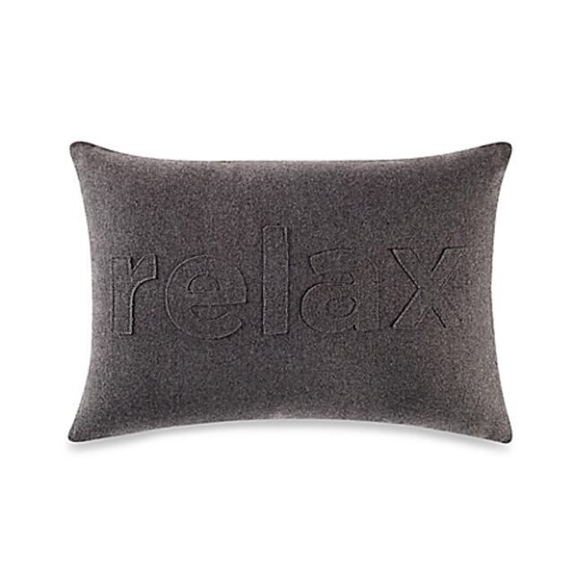 Kenneth Cole Reaction Home Element Relax Oblong Throw Pillow in Grey