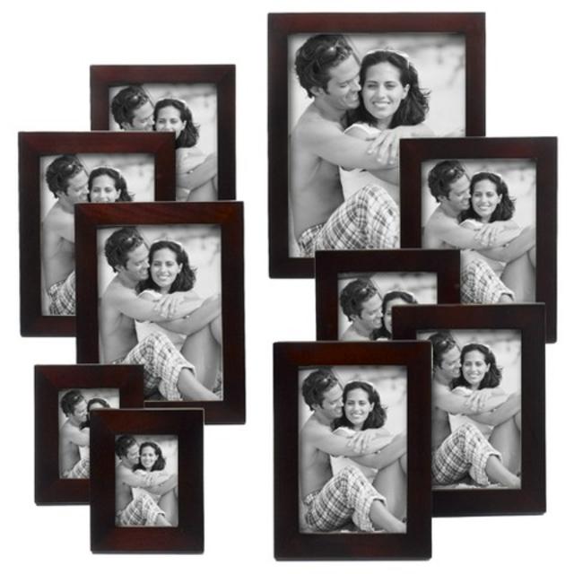 Linear Wood 10 Piece Frame Set - Walnut