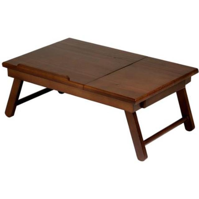 Alden Lap Desk/Bed Tray with Drawer, Walnut