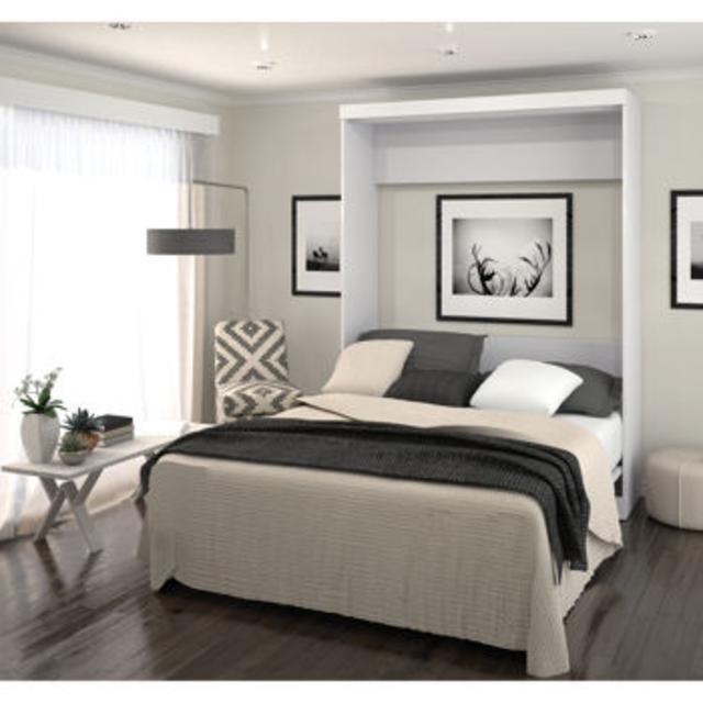 Boutique Queen Wall Bed in White