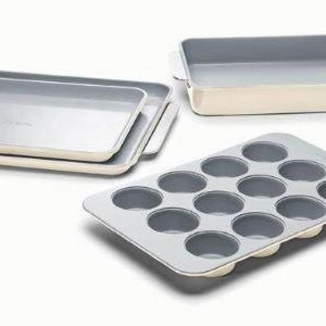 5 Piece Non-Stick Ceramic Bakeware Set, Non-Toxic Ceramic Coating